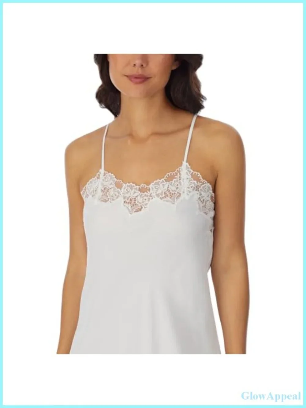 Women's Satin & Lace Sleeveless Nightgown Bridal Sleepwear